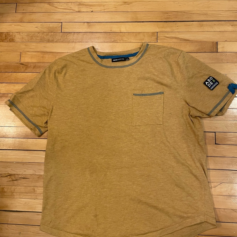 Men's Mustard T-Shirt with Pocket